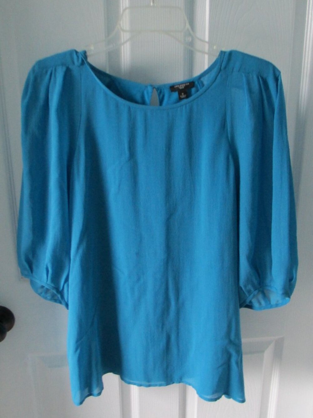 Ann Taylor silk blouse with balloon sleeves
